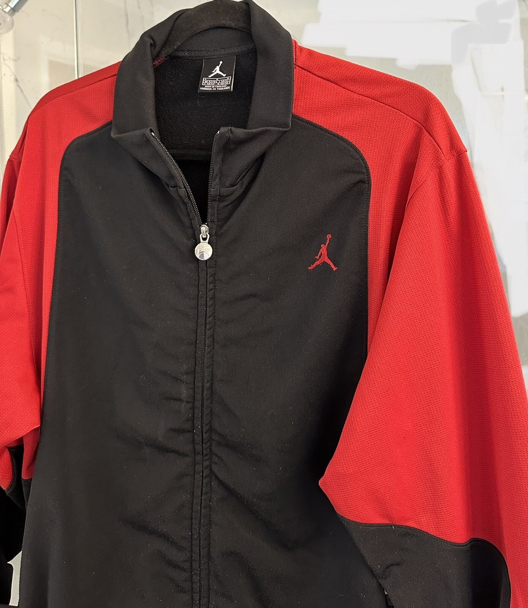 Air Jordan Jump Man Jacket Men's LARGE Black Red Track