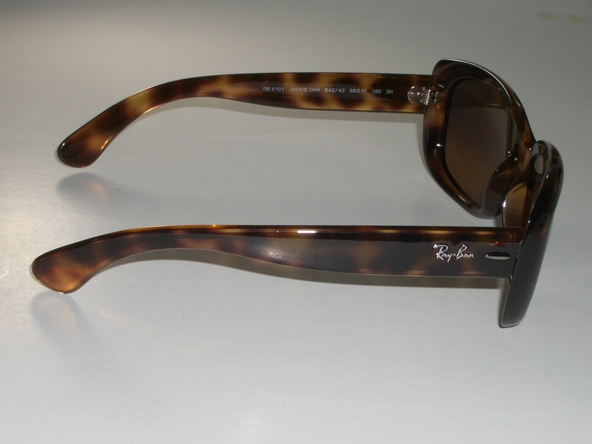 LADIES RAY BAN RB4101 JACKIE-OHH TORT TOP BROWN GRADIENT CRYSTAL