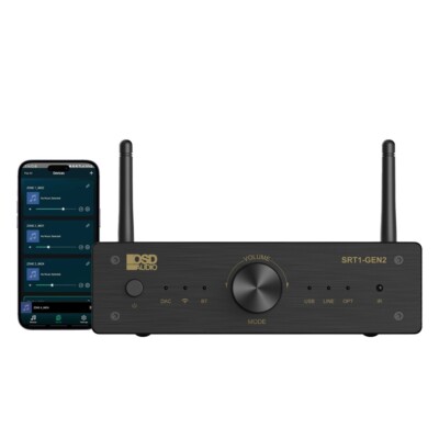 OSD SRT1 WiFi & Bluetooth Music Streamer, - AirPlay, Spotify Connect, Type-C DAC