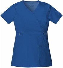 Cherokee Luxe Women Scrubs Top Empire Waist Mock Wrap 21701 - XS