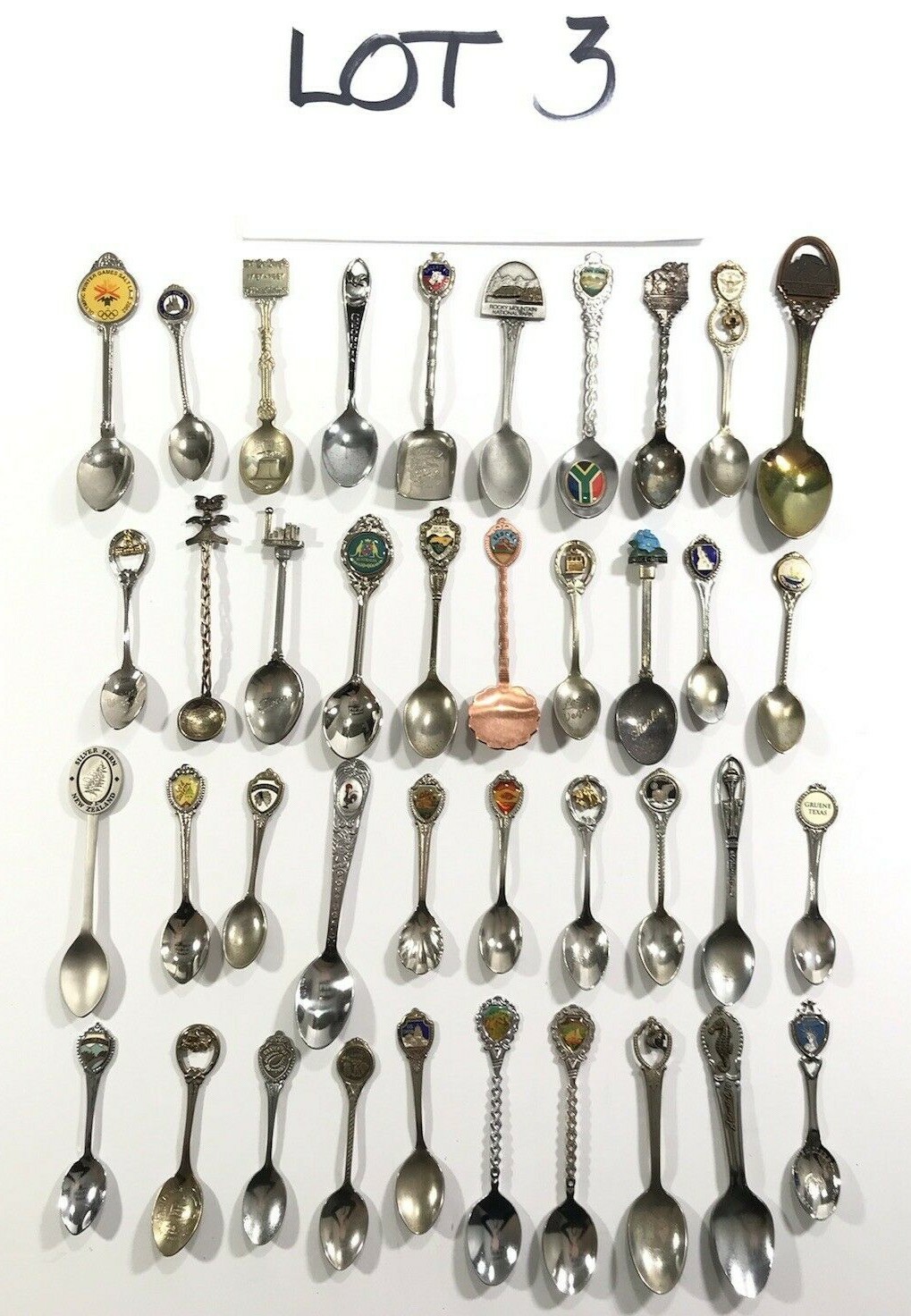 Collectors Dream Mixed Lot 40 Souvenir Spoons Tourist Locations Mostly