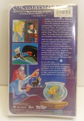BRAND NEW FACTORY SEALED MASTERPIECE "PINOCCHIO" VHS Tape BLACK DIAMOND - Picture 5 of 6