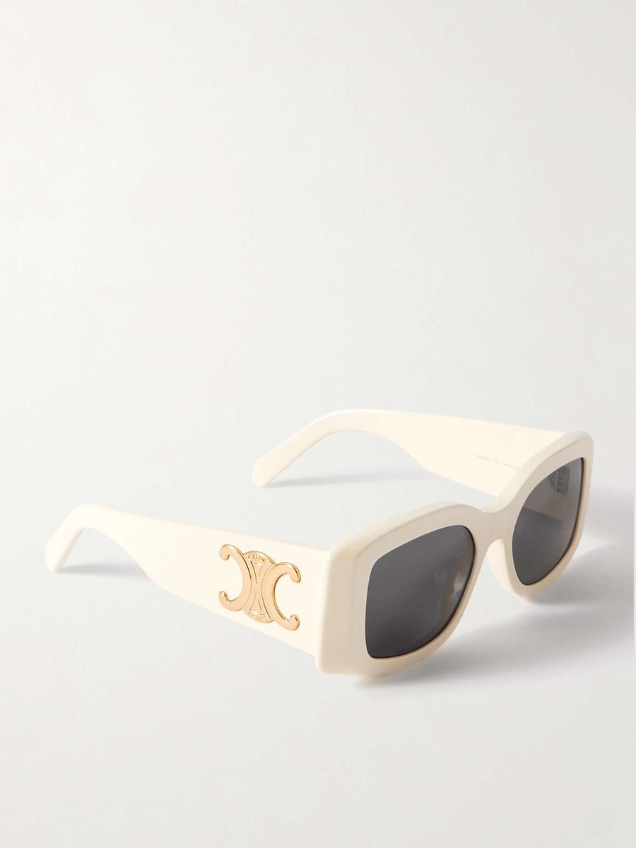 NEW!!! Celine CL40279U 25A Ivory Cat-Eye Sunglasses Authentic Celine CL40253F Cat Eye Triomphe Ivory White Sunglasses  main image 4