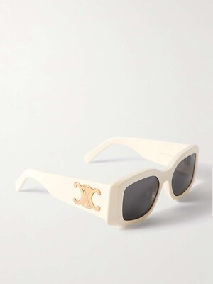 Celine CL40282U 25A Triomphe Women Sunglasses Ivory Gold  display picture 1