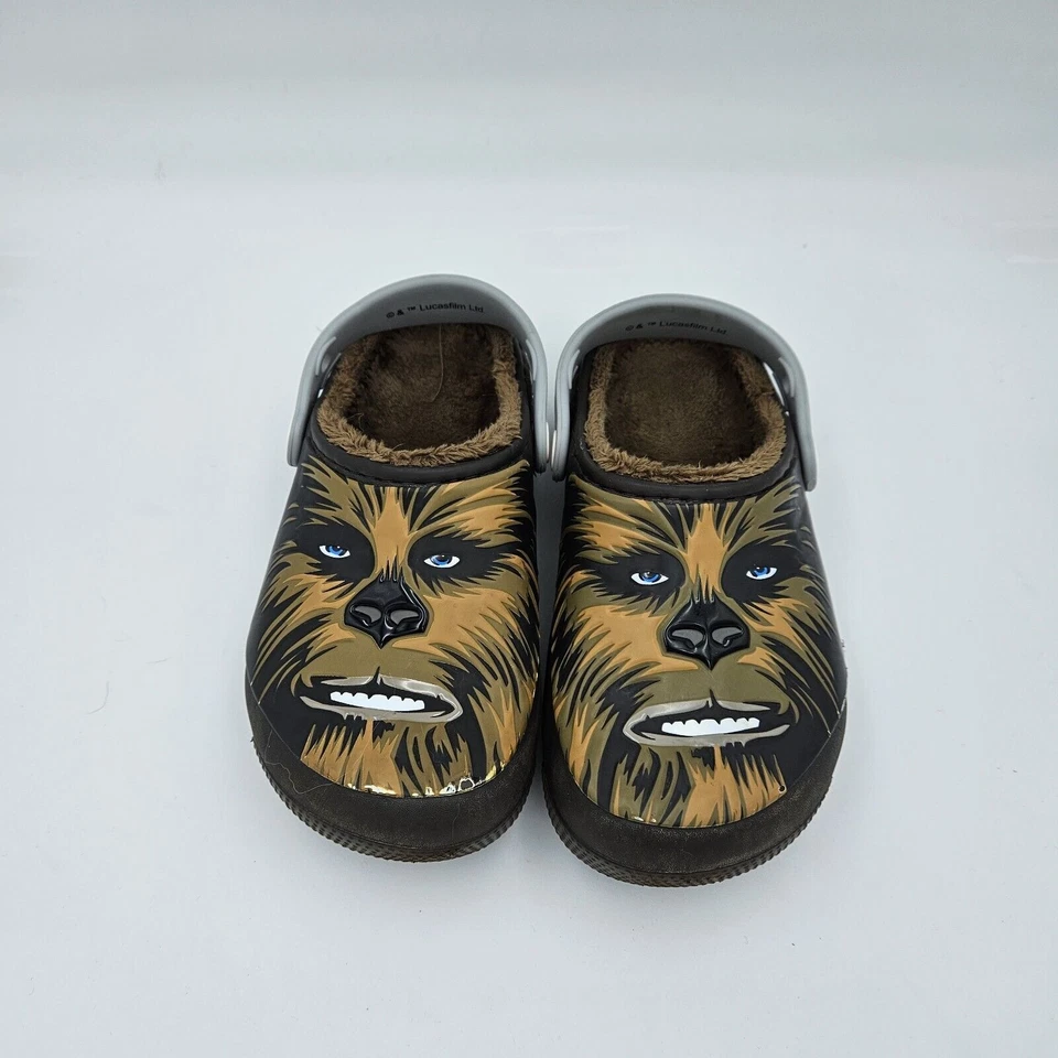 Chewbacca Crocs Star Wars Talla 12 C12 Niños Difusos Juventud Lucas Films Sin Cordones Foto 2 de 4