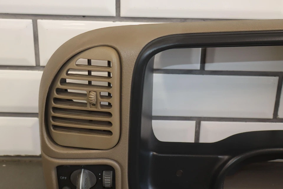 95-98 Chevy GMC GMT400 OBS Radio/Speedometer Cluster Bezel (Neutral 52D) - Image 2 of 4