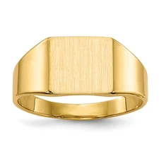 14k 8.5x7.0mm Closed Back Signet Ring RS357