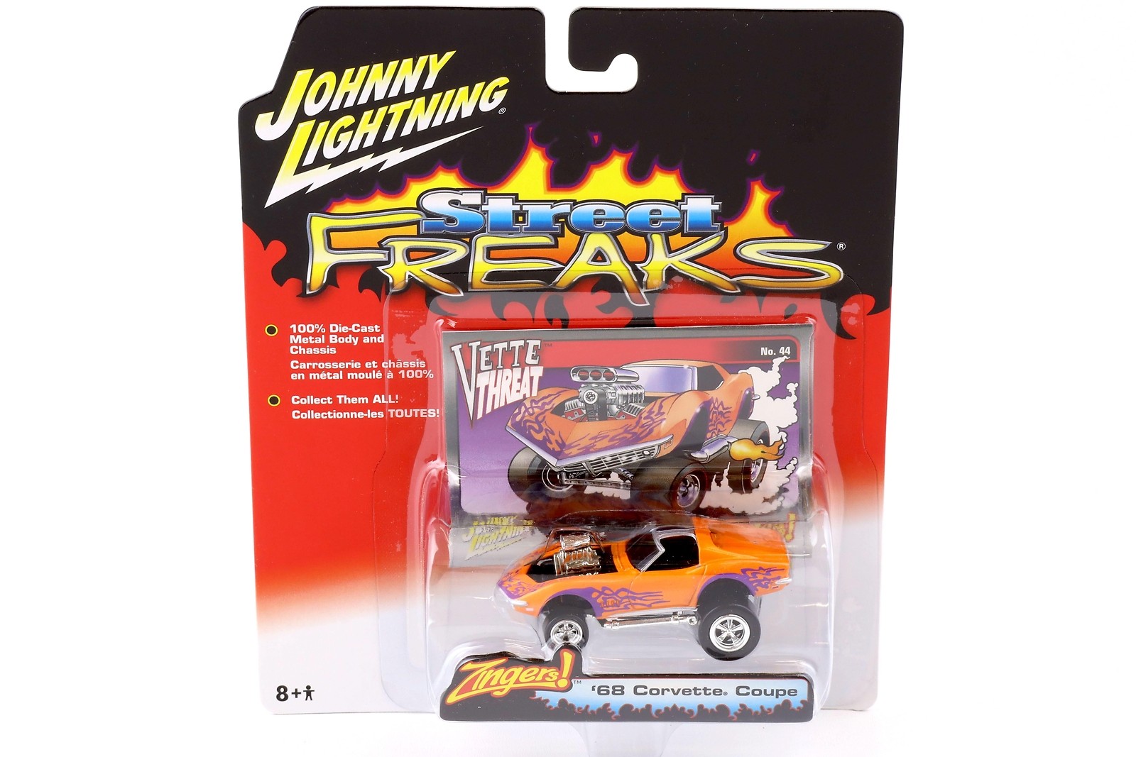 1:64 Johnny Lightning Street Freaks 50301B Zingers 1968 Chevrolet Corvette Coupe