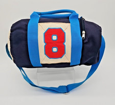 Borsa borsone Tommy Hilfiger piccola rotonda a botte - tracolla blu navy/bianco 13"X8"