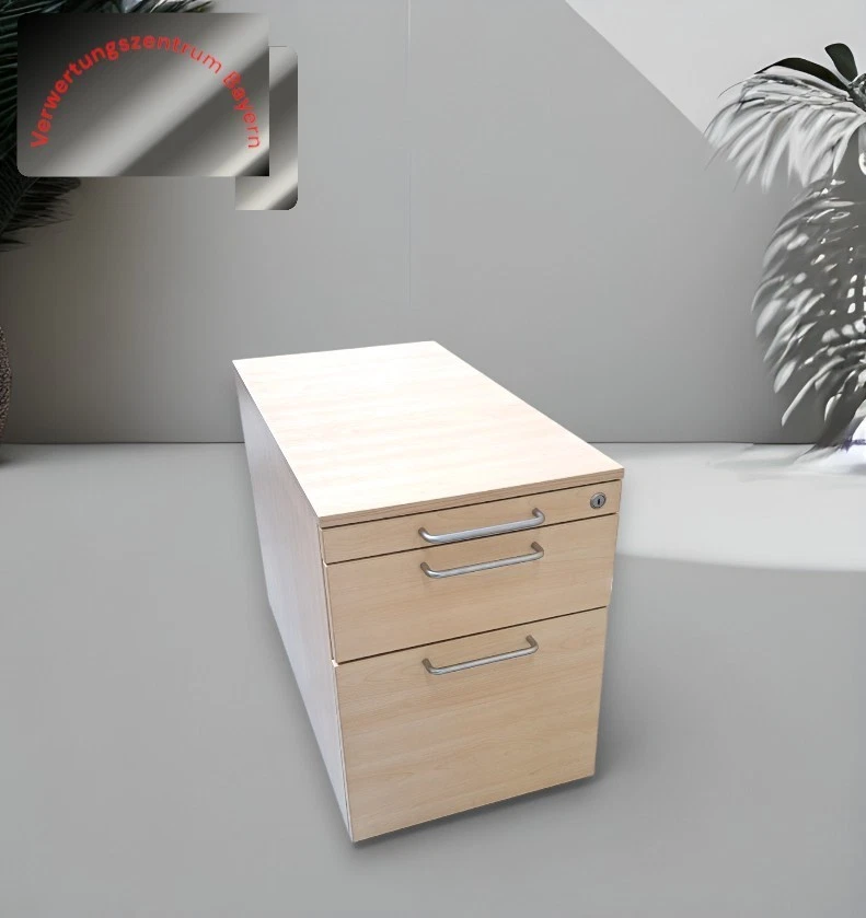 Steelcase Rollcontainer Container Schreibtischcontainer 3 Auszüge Ahorn co0217