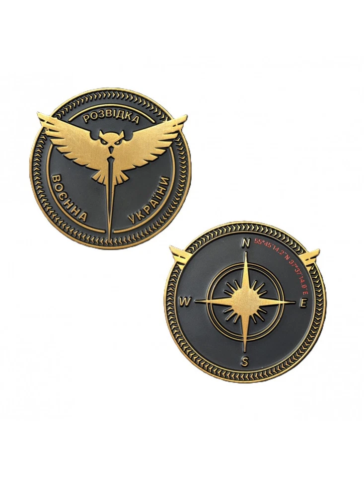 CHALLENGE COIN MILITARY INTELLIGENCE OF UKRAINE "MARK"-UKRAINIAN MILITARY TOKEN - Image 4 of 4