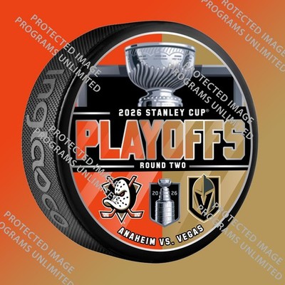 2026 STANLEY CUP PLAYOFFS PUCK ROUND 2 ANAHEIM DUCKS VS. VEGAS GOLDEN KNIGHTS
