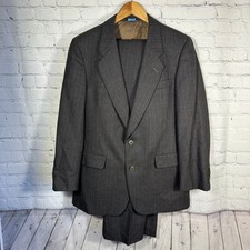 Christian Dior Grand Luxe Collection Mens Suit Charcoal Gray Pinstripe 2-Piece