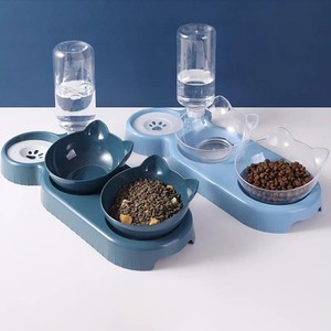 Food Bowl de chat Distributeur automatique d'eau 3 en 1 Animateur Chien chat