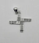 VTG Sterling Silver Saint St. Brigid's Cross Protection Symbol Pendant - 3.1g