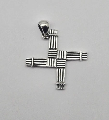 VTG Sterling Silver Saint St. Brigid's Cross Protection Symbol Pendant - 3.1g