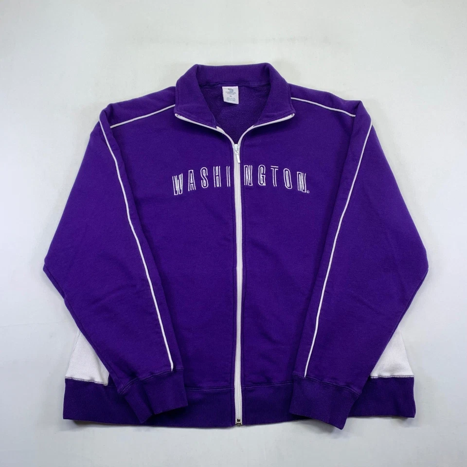 Chaqueta Campus Drive Washington Huskies con cremallera para mujer XL púrpura blanco universidad Foto 2 de 4