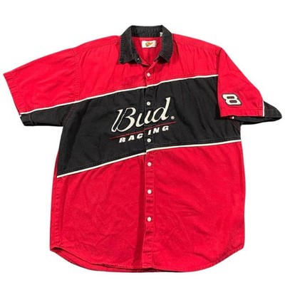 Vintage 90s NASCAR BUDWEISER Dale Earnhardt Racing T Shirt Size XL