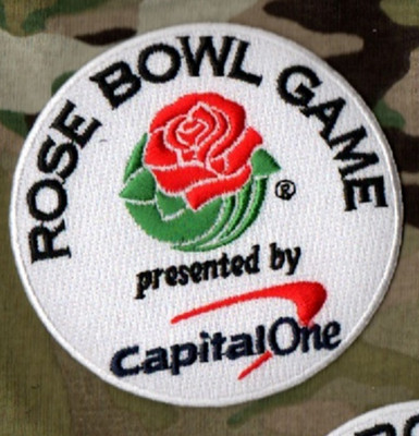 Annual College Fußball Rose Bowl Spiel Sponsor Eisen / Aufnäher: Capitalone