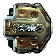 Distribution Block, Gold Plated 5-Position Power Distribution Block (1 x 0/2 AWG