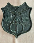 Antique Union Veteran Civil War Badge Shaped Shield Emblem Heavy Bronze Metal