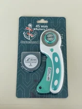 Fabric Rotary Cutter 45mm + 3 Replacement Blades Edge To Edge Quilting