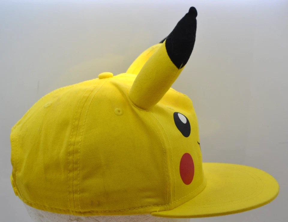 Gorra de béisbol amarilla con orejas Pokémon Pikachu para jóvenes Pokémon Foto 2 de 4