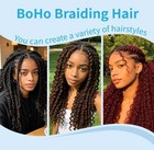 Deep Wave Boho Human Hair Bundles 28" Boho Hair for Braiding - Compare at $159 — photo 6