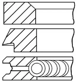 08-215300-10 ENGINE PISTON RING SET GOETZE ENGINE 4PCS STD NEW OE REPLACEMENT - Picture 2 of 5
