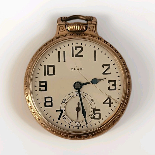 Working 1926 Elgin BW Raymond Railroad Pocket Watch. 21 Jewels, Montgomery Dial.