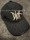 Dior Black Monogram Baseball Cap One Size Men White Embroidered Logo Hat — photo 1
