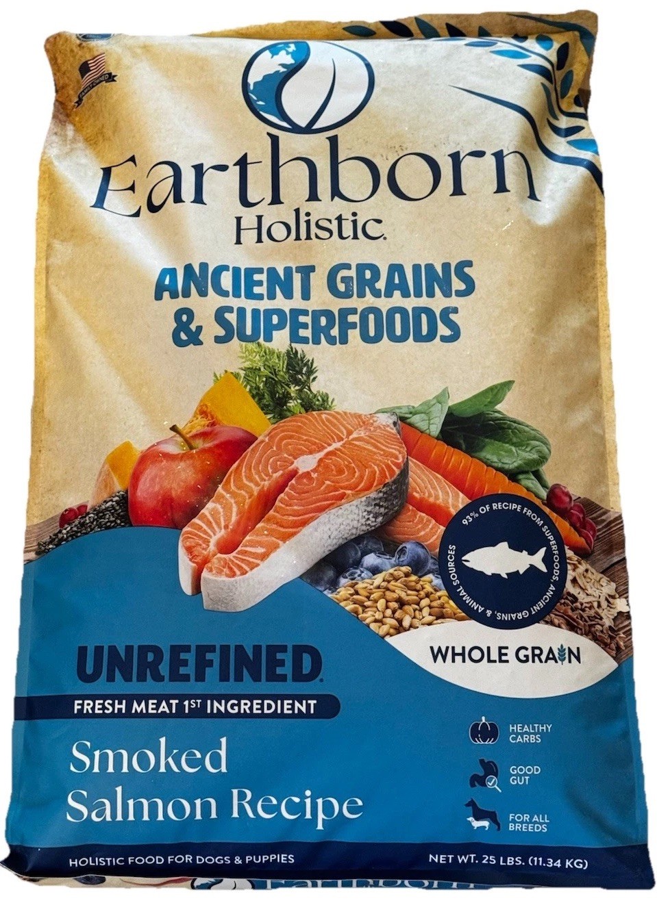 Earthborn  Holistic Unrefined Smoked Salmon Recipe 25lbs Human Grade