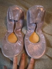 Metallic Purple Shimmer The Storehouse Flats Size 9