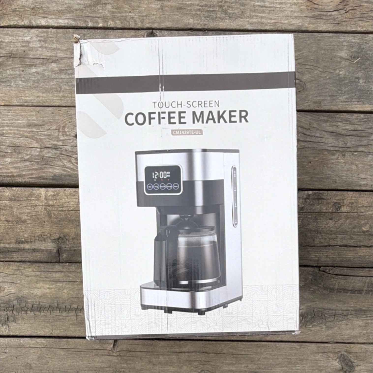 Touchscreen Programmable Filter Coffee Maker CM1429TE-UL Glass Carafe 900W