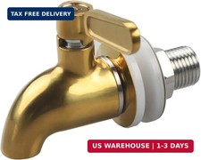 Beverage Dispenser Spigot Gold Stainless Steel Faucet for Water Dispenser Glass