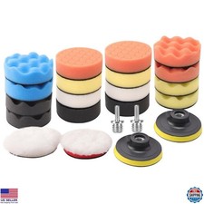 3'' Drill Polishing Kit - 22 Foam & Wool Buffing Pads, M14 Adapters for Detail