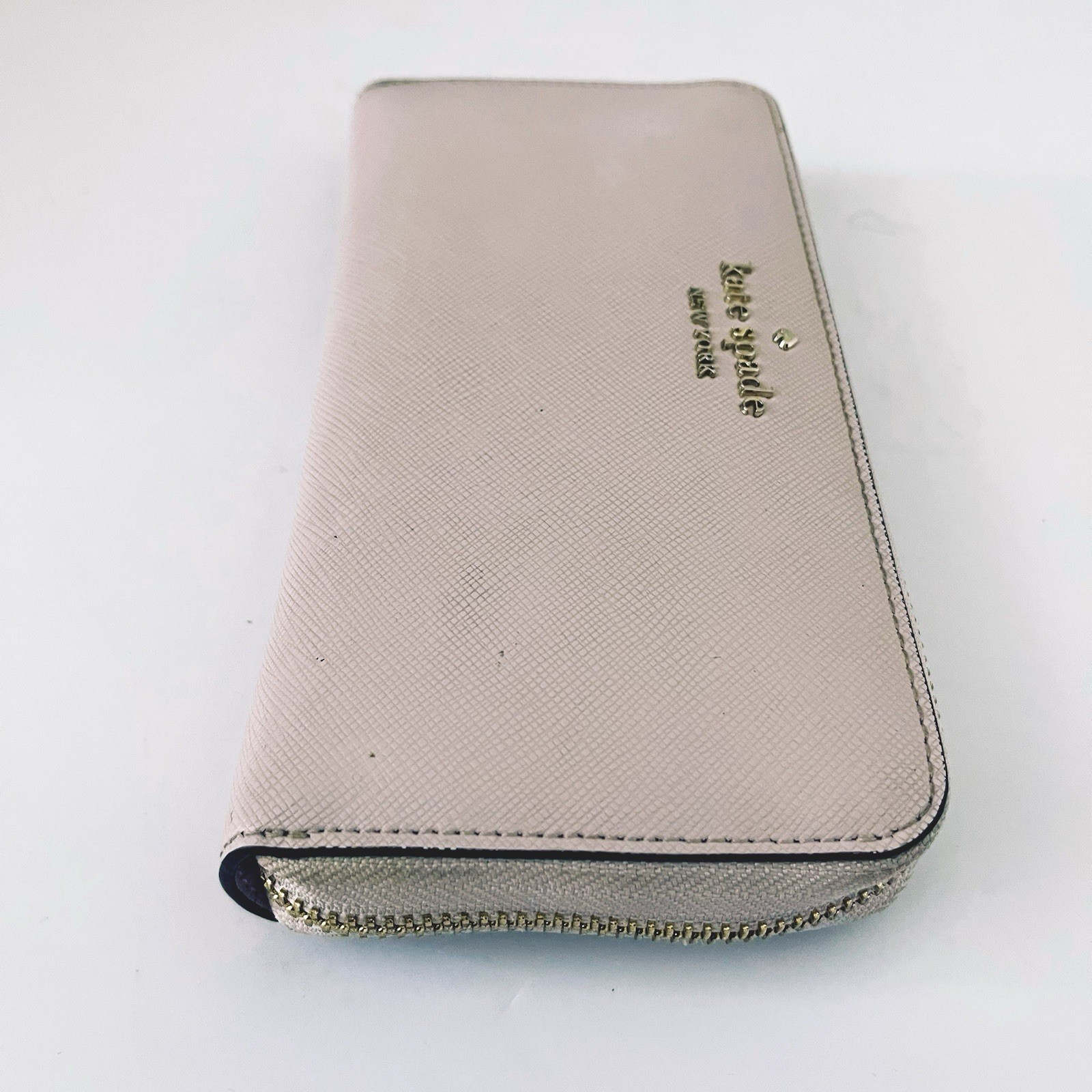 Kate Spade New York Zip Around Saffiano Leather Wallet Lavender