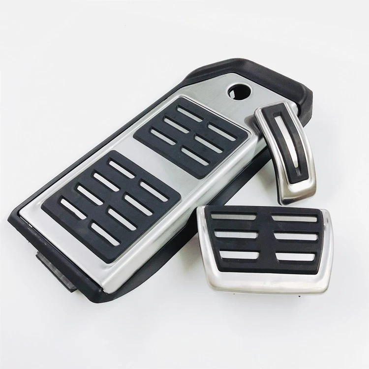 Cubierta de pastillas de pedal de freno de gas AT Foot para 22+ Audi Q7 Q8 Touareg Porsche Cayenne 3PS Foto 4 de 4