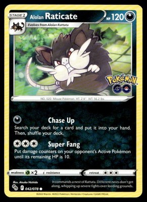Alolan Raticate - 042/078 -Go Pokemon TCG | Buy 3 Get 5 Free
