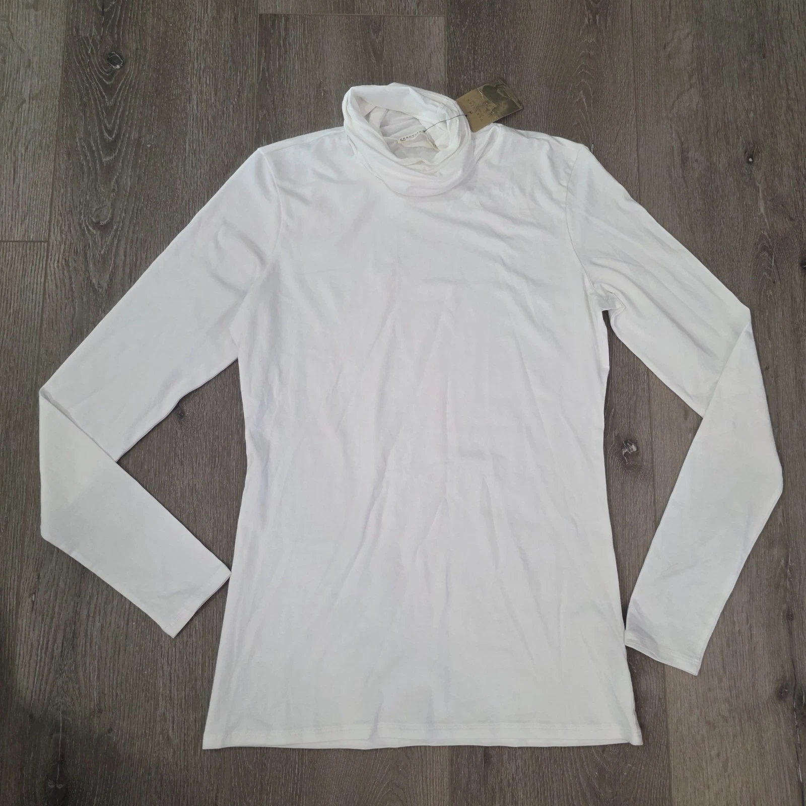 Peruvian Connection Extreme T-Neck Turtleneck White Base layer M NWT Pima Cotton
