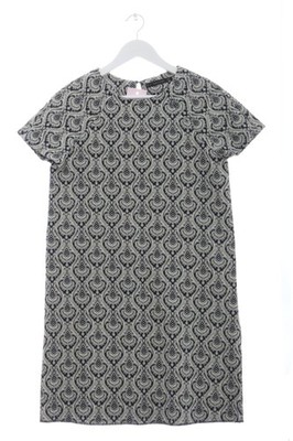 ZARA BASIC A-Linien Kleid Damen Kleid Gr. DE 38 schwarz-hellgrau Casual-Look