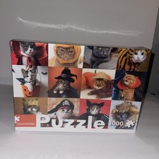 SEESAW HALLOWEEN CATS IN COSTUME 1000 PIECE PUZZLE 19X29 IN