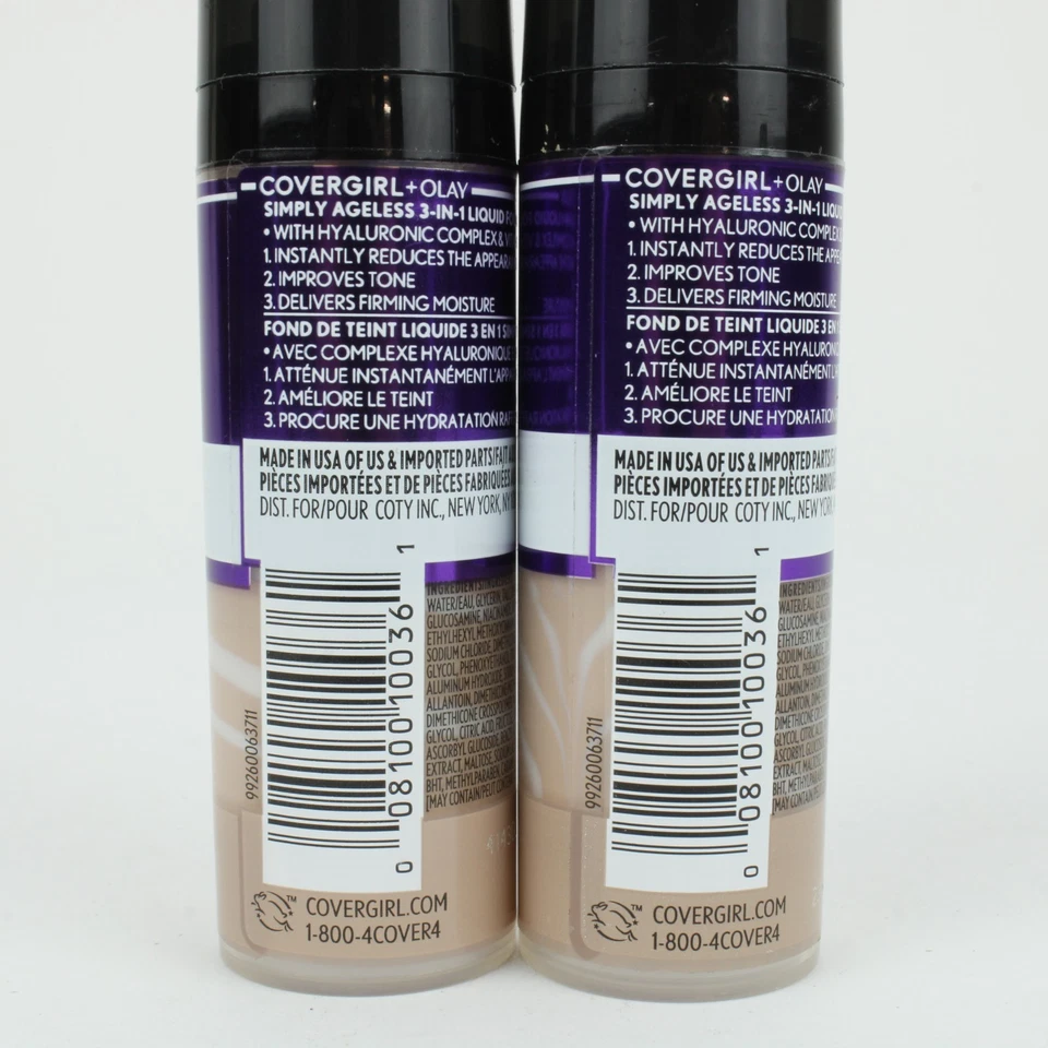 CoverGirl + Olay Simply Ageless 3-in-1 Liquid Foundation, Classic Ivory 210 - Image 2 of 2