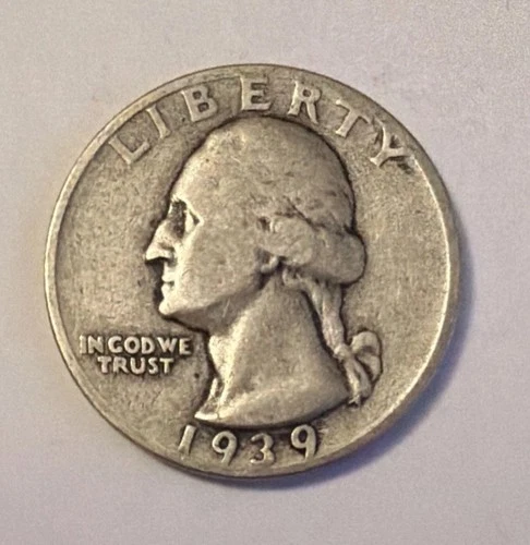 1939-S Washington Silver Quarter Circulated VG/VG+ U.S. coin