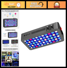 100W Full Spectrum LED Aquarium Light for Reef Tanks - 16"x8"x2.4" Coral Growth
