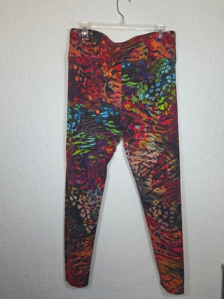Soft Surroundings Full Length Legging Women Large Animal Print Colorful - Image 2 of 4