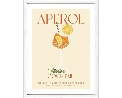 Gerahmtes Bild Aperol Cocktail 33x43 cm