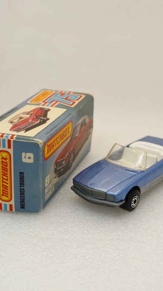 Matchbox Lesney Mercedes Convertible no 6 with original 'without new' tourer box - Image 3 of 4