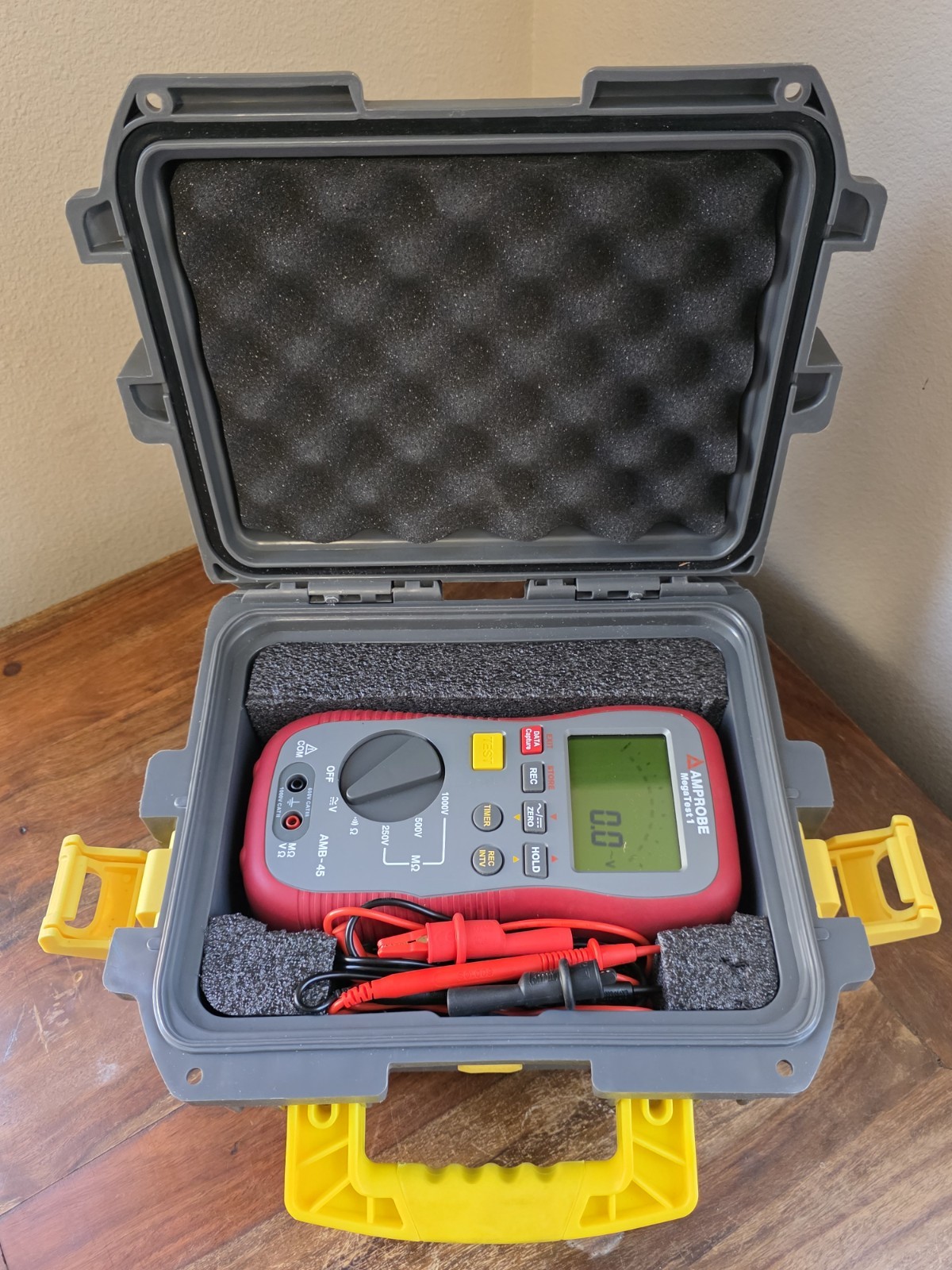Amprobe AMB-45 Megatest1 Megohmmeter with Custom Case, Leads