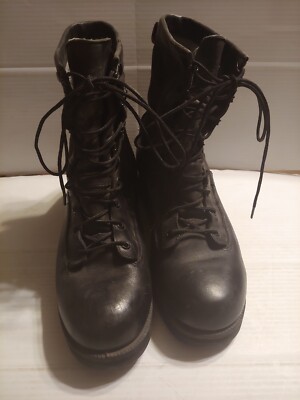 BELLEVILLE Size 8.5 Mens Black Leather Made in USA Miliary Hiking Boot